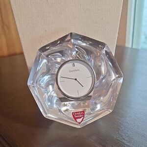 Orefors Sweden Crystal Desk Clock